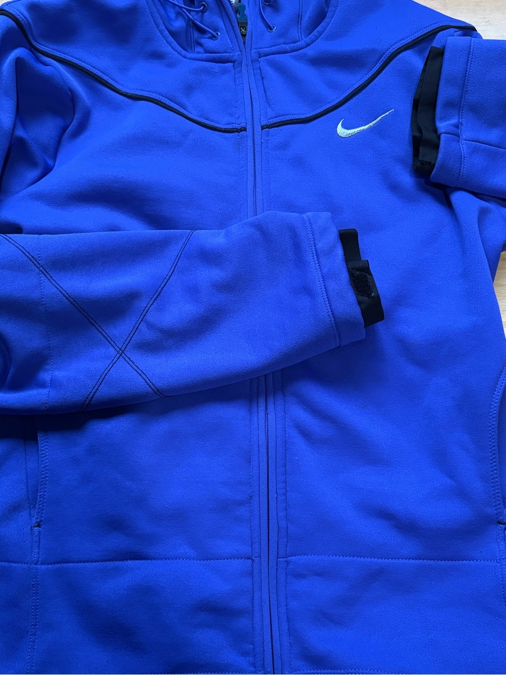 Nike Kids Blue Full-Zip Hoodie Jacket with Swoosh